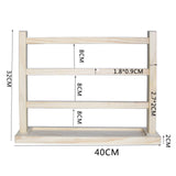 Wooden Jewelry Display Stand Earrings Necklace Storage Rack with Hooks