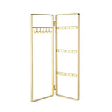 Multi-hooks Golden Metal Jewelry Display Stand