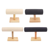 Wooden Jewelry Display Stand Holder T Bar Bracelets Anklets Watches Tray