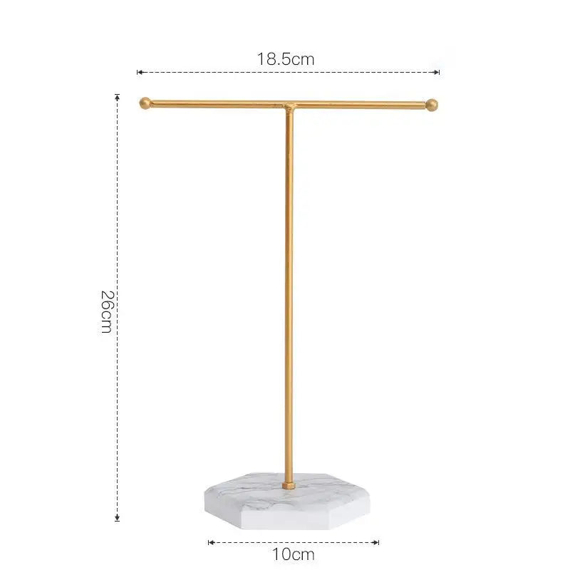 T-shaped Jewelry Display Stand for Earrings Ring Necklace Watch Shelf