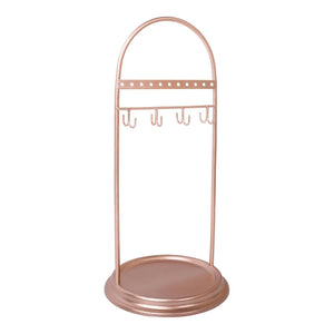 Metal Jewelry Display Stand, 8 Hook 11 Holes Storage Holder Rack