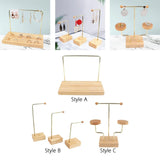 Earring Display Stand with Wood Base