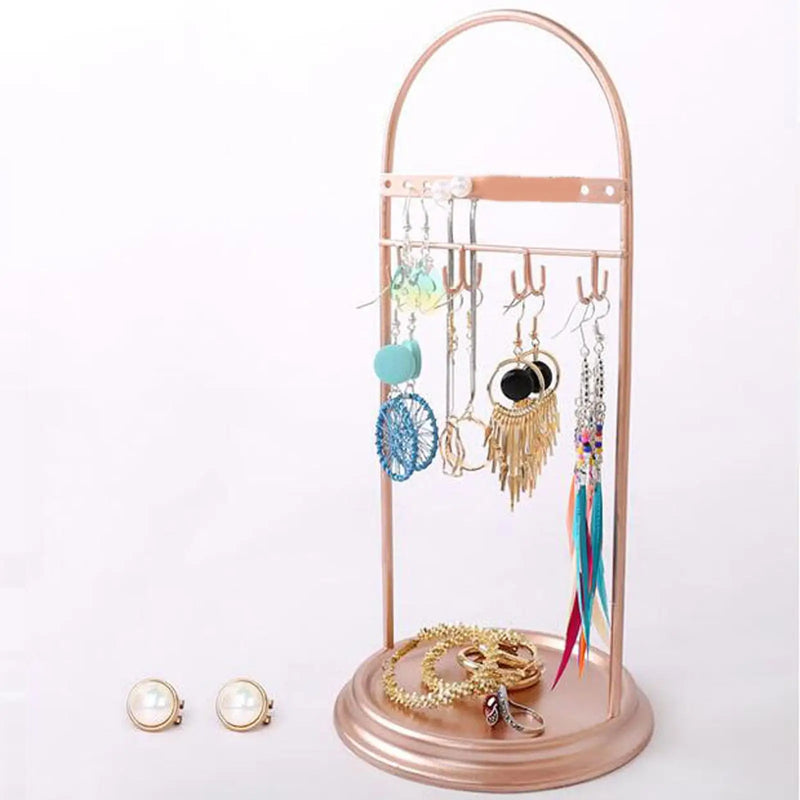 Iron Necklace Holder Display Rack for Jewelry Storage
