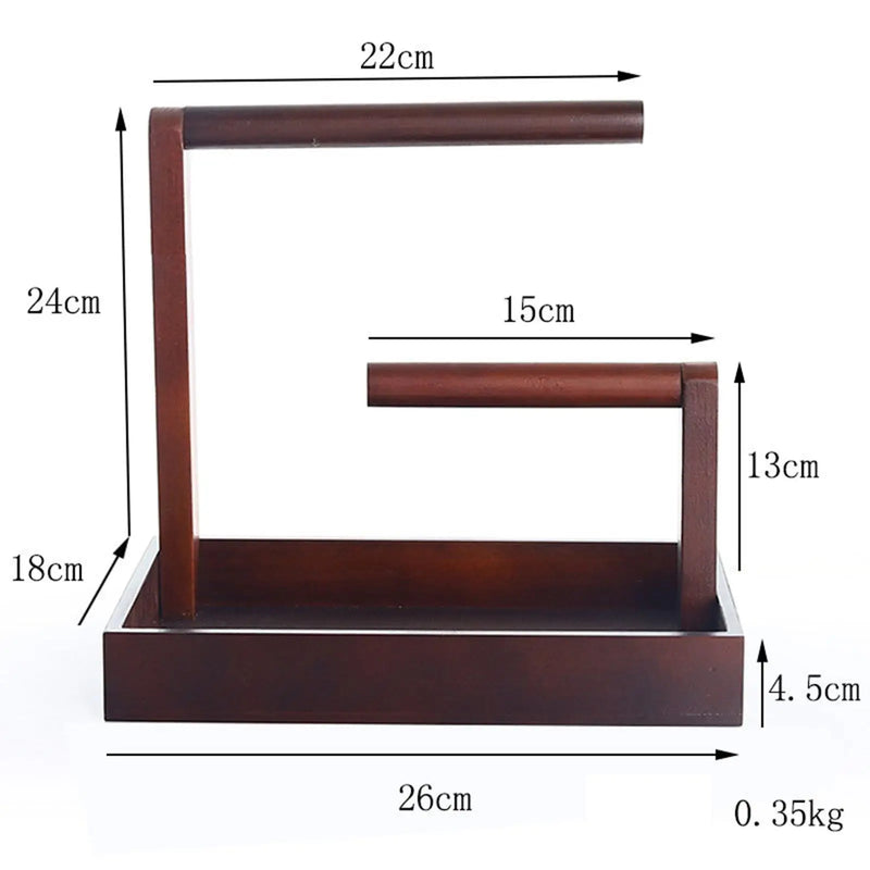 Wooden Jewelry Display Stand with Storage Box for Rings and Necklaces