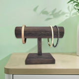 Retro Pine Jewelry T Bar Stand Tray Organizer