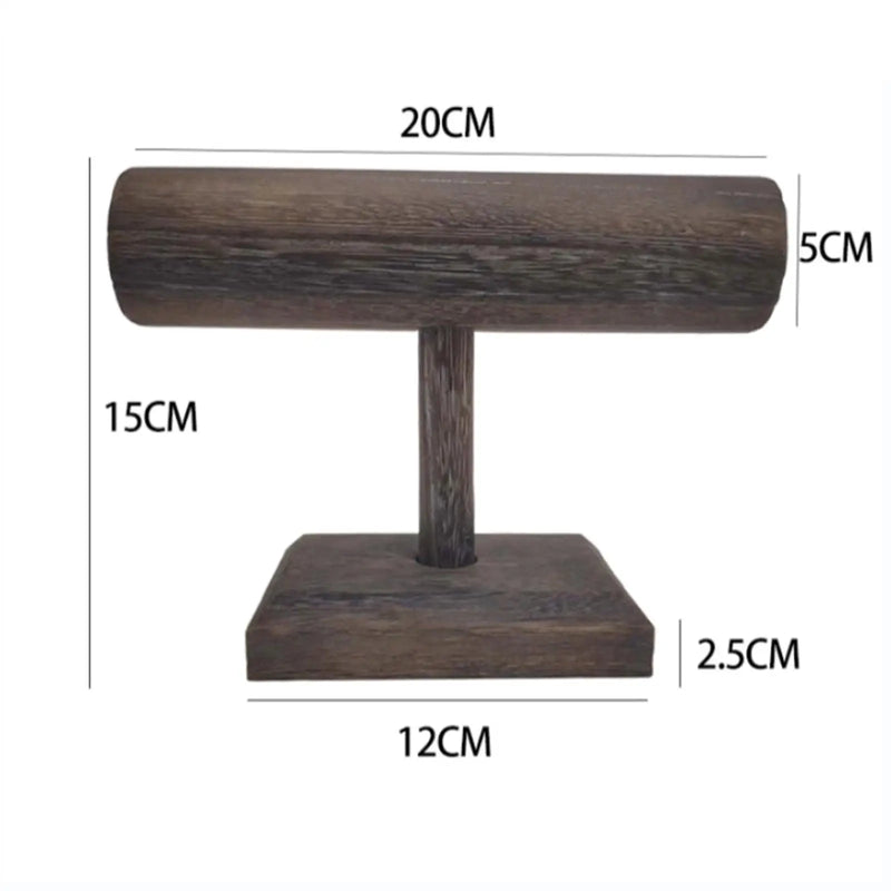 Retro Pine Jewelry T Bar Stand Tray Organizer