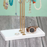3-Tier Jewelry Display Stand Stable Base Necklace Holder Home Use