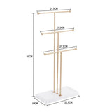 3-Tier Jewelry Display Stand Stable Base Necklace Holder Home Use