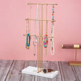 3-Tier Jewelry Display Stand Stable Base Necklace Holder Home Use