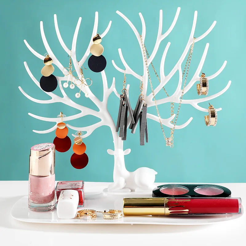 Deer Jewelry Display Stand Organizer Holder Tray Tree