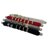 Velvet Ring Organizer Showcase Bar Jewelry Display Stand