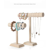 Wooden Jewelry Display Stand - Necklace Bracelet Bangle Organizer Holder