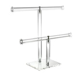 Clear Acrylic 2-Tier Jewelry Display Stand for Trade Store Exhibit