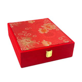 Red Jewelry Display Storage Case with Lock, Soft Touch