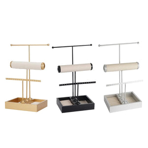 3-Tier Jewelry Display Box Tray Ring Holder Organizer