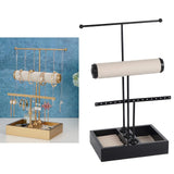 3-Tier Jewelry Display Box Tray Ring Holder Organizer