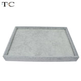 Grey Velvet Jewelry Display Tray 35*24cm for Rings, Bracelets Organizer