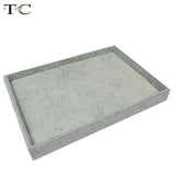Grey Velvet Jewelry Display Tray 35*24cm for Rings, Bracelets Organizer