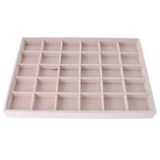 Velvet Jewelry Display Tray with Compartment