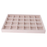 Velvet Jewelry Display Tray with Compartment