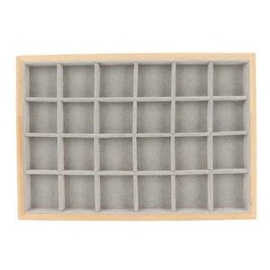 24 Grids Soft Jewelry Display Tray for Bracelets & Watches