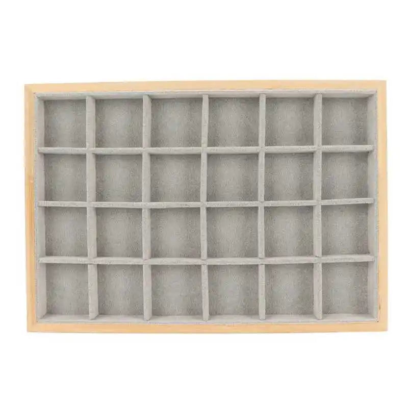 24 Grids Soft Jewelry Display Tray for Bracelets & Watches