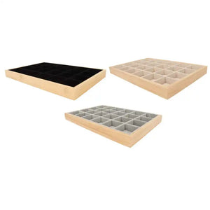 24 Grids Soft Jewelry Display Tray for Bracelets & Watches