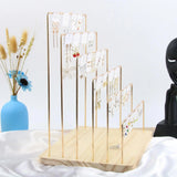 Earring Card Hanger Metal Wood Display Stand for Stud Earring