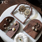 Wooden Ear Studs Display Jewelry Rack Earring Shooting Props