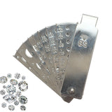 Gemstone Measuring Tool Millimeters Gem Gauge Stone Accessory Fan Jewelry Equipm