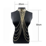 Sexy Collar Tassels Body Chain for Women Girls