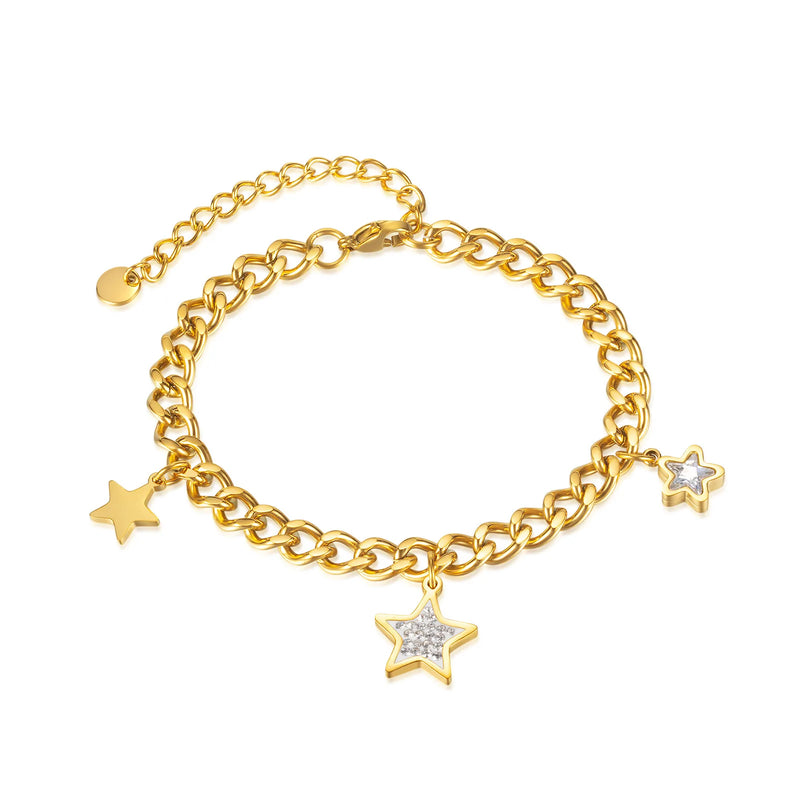 Stainless Steel Zircon Bracelet for Women