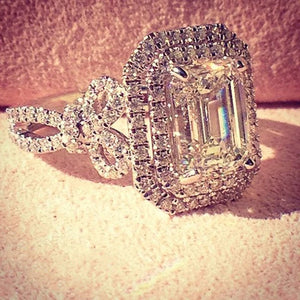 Vintage Kpop Cubic Zirconia Romantic Female Ring