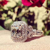 Vintage Kpop Cubic Zirconia Romantic Female Ring
