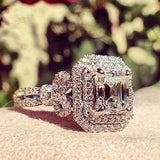 Vintage Kpop Cubic Zirconia Romantic Female Ring