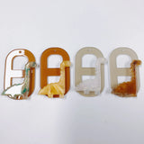 20pcs 46*38mm Hollow Out Geometry Dinosaur Resin Pendant
