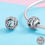 925 Sterling Silver A-Z Letter Charm Bracelets Bangles