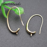 Nickel-Free Gold Plated Earrings Hooks 50pcs