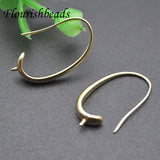 Nickel-Free Gold Plated Earrings Hooks 50pcs