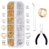 Jewelry Findings Kit w/ Jump Rings Lobster Clasps Hooks Pliers Tweezers