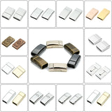 Leather Bracelet Clasp DIY Magnet Hook Rhodium Magnetic Clasp 15*3mm