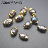 Gray Pearl Plated Loose Beads Necklace 10pcs/lot