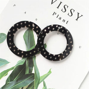 Polka Dots Resin Pendant Charms for Girls Earring DIY