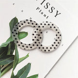 Polka Dots Resin Pendant Charms for Girls Earring DIY