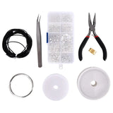Jewelry Findings Set with Tools & Beads for Making Silver Jewelry