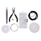 Jewelry Findings Set with Tools & Beads for Making Silver Jewelry