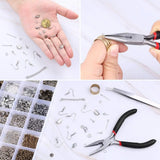 Jewelry Findings Set Lobster Clasp Open Jump Rings Earring Hooks Repair Tools