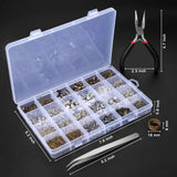 Jewelry Findings Set Lobster Clasp Open Jump Rings Earring Hooks Repair Tools