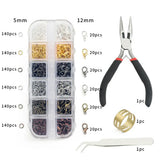 DIY Jewelry Findings Tool Set w/ Jump Rings/Lobster Clasp/Plie...