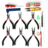 Jewelry Making Set Flat Nose Pliers Beading Needles Kit DIY Tools